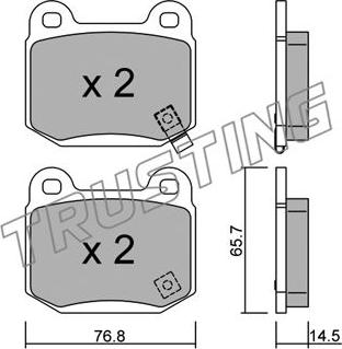 Trusting 755.0 - Kit de plaquettes de frein, frein à disque cwaw.fr