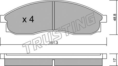 Trusting 756.0 - Kit de plaquettes de frein, frein à disque cwaw.fr