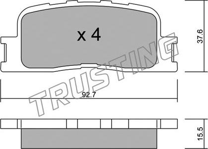 Trusting 769.0 - Kit de plaquettes de frein, frein à disque cwaw.fr