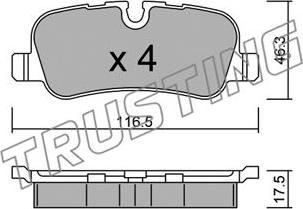 Trusting 710.0 - Kit de plaquettes de frein, frein à disque cwaw.fr