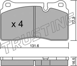 Trusting 711.0 - Kit de plaquettes de frein, frein à disque cwaw.fr