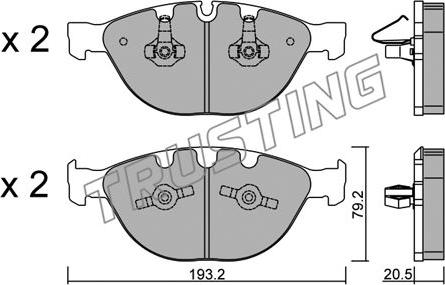 Trusting 788.0 - Kit de plaquettes de frein, frein à disque cwaw.fr