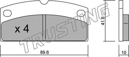 Trusting 783.0 - Kit de plaquettes de frein, frein à disque cwaw.fr