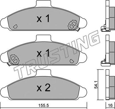 Trusting 739.0 - Kit de plaquettes de frein, frein à disque cwaw.fr