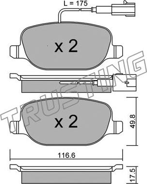 Trusting 720.1 - Kit de plaquettes de frein, frein à disque cwaw.fr