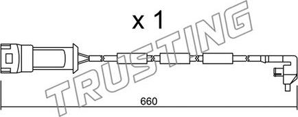 Trusting SU.090 - Contact d'avertissement, usure des plaquettes de frein cwaw.fr