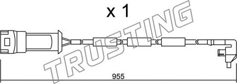 Trusting SU.091 - Contact d'avertissement, usure des plaquettes de frein cwaw.fr