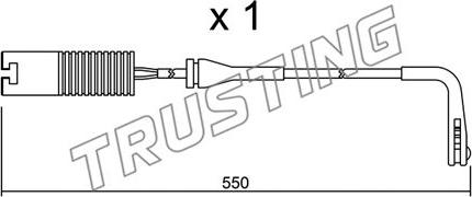 Trusting SU.092 - Contact d'avertissement, usure des plaquettes de frein cwaw.fr