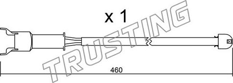 Trusting SU.088 - Contact d'avertissement, usure des plaquettes de frein cwaw.fr