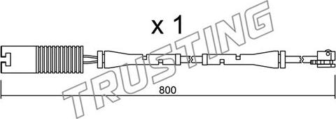 Trusting SU.083 - Contact d'avertissement, usure des plaquettes de frein cwaw.fr