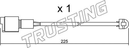 Trusting SU.075 - Contact d'avertissement, usure des plaquettes de frein cwaw.fr