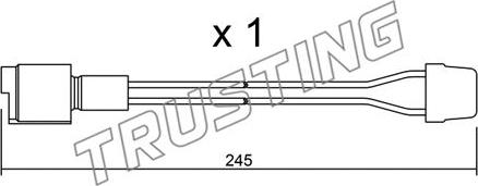 Trusting SU.072 - Contact d'avertissement, usure des plaquettes de frein cwaw.fr