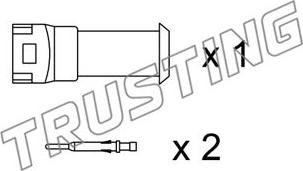 Trusting SU.077K - Contact d'avertissement, usure des plaquettes de frein cwaw.fr