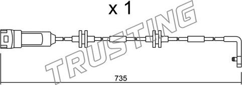 Trusting SU.144 - Contact d'avertissement, usure des plaquettes de frein cwaw.fr