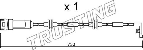 Trusting SU.143 - Contact d'avertissement, usure des plaquettes de frein cwaw.fr