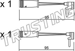 Trusting SU.159K - Contact d'avertissement, usure des plaquettes de frein cwaw.fr