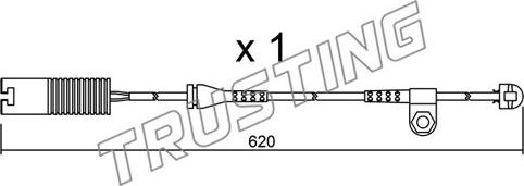 Trusting SU.154 - Contact d'avertissement, usure des plaquettes de frein cwaw.fr