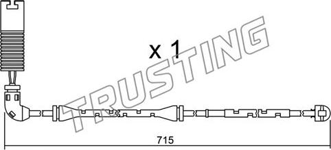 Trusting SU.155 - Contact d'avertissement, usure des plaquettes de frein cwaw.fr