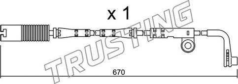 Trusting SU.150 - Contact d'avertissement, usure des plaquettes de frein cwaw.fr