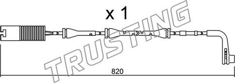 Trusting SU.151 - Contact d'avertissement, usure des plaquettes de frein cwaw.fr