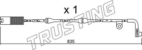 Trusting SU.158 - Contact d'avertissement, usure des plaquettes de frein cwaw.fr