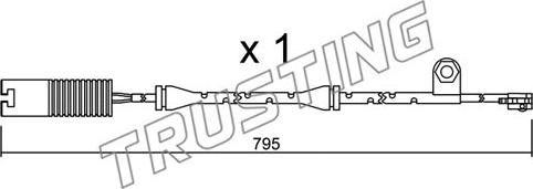 Trusting SU.152 - Contact d'avertissement, usure des plaquettes de frein cwaw.fr