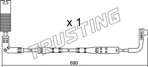 Trusting SU.157 - Contact d'avertissement, usure des plaquettes de frein cwaw.fr