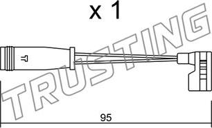 Trusting SU.164 - Contact d'avertissement, usure des plaquettes de frein cwaw.fr