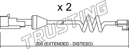 Trusting SU.165K - Contact d'avertissement, usure des plaquettes de frein cwaw.fr