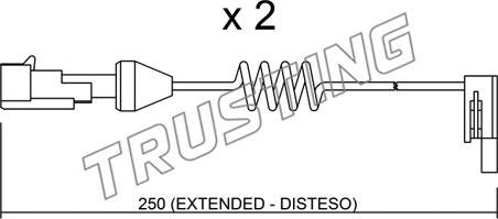 Trusting SU.166K - Contact d'avertissement, usure des plaquettes de frein cwaw.fr