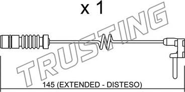 Trusting SU.161 - Contact d'avertissement, usure des plaquettes de frein cwaw.fr