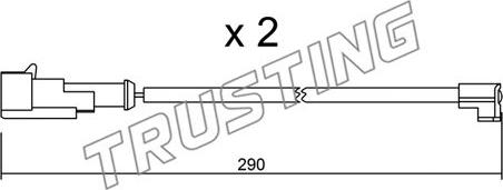 Trusting SU.100K - Contact d'avertissement, usure des plaquettes de frein cwaw.fr