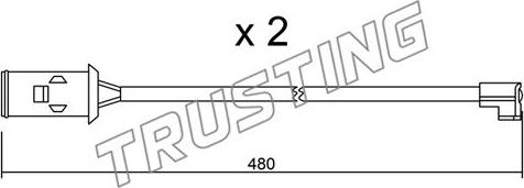 Trusting SU.101K - Contact d'avertissement, usure des plaquettes de frein cwaw.fr