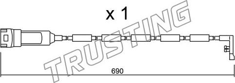 Trusting SU.108 - Contact d'avertissement, usure des plaquettes de frein cwaw.fr