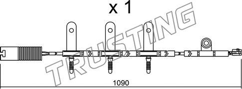 Trusting SU.189 - Contact d'avertissement, usure des plaquettes de frein cwaw.fr