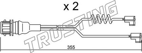 Trusting SU.181K - Contact d'avertissement, usure des plaquettes de frein cwaw.fr