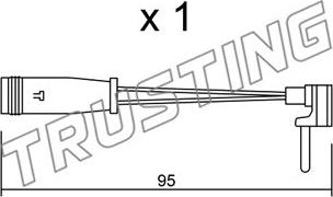 Trusting SU.129 - Contact d'avertissement, usure des plaquettes de frein cwaw.fr