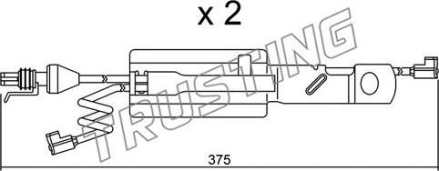 Trusting SU.177K - Contact d'avertissement, usure des plaquettes de frein cwaw.fr