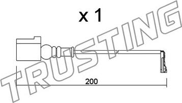 Trusting SU.349 - Contact d'avertissement, usure des plaquettes de frein cwaw.fr