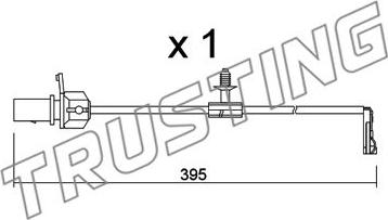 Trusting SU.346 - Contact d'avertissement, usure des plaquettes de frein cwaw.fr