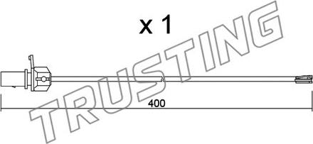 Trusting SU.347 - Contact d'avertissement, usure des plaquettes de frein cwaw.fr