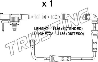 Trusting SU.353 - Contact d'avertissement, usure des plaquettes de frein cwaw.fr