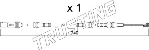 Trusting SU.362 - Contact d'avertissement, usure des plaquettes de frein cwaw.fr