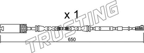 Trusting SU.304 - Contact d'avertissement, usure des plaquettes de frein cwaw.fr