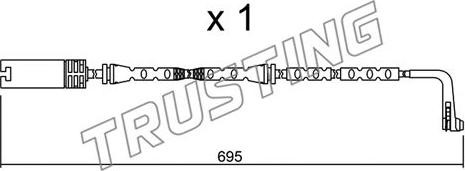 Trusting SU.305 - Contact d'avertissement, usure des plaquettes de frein cwaw.fr