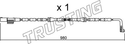 Trusting SU.306 - Contact d'avertissement, usure des plaquettes de frein cwaw.fr