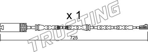 Trusting SU.302 - Contact d'avertissement, usure des plaquettes de frein cwaw.fr