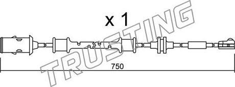 Trusting SU.319 - Contact d'avertissement, usure des plaquettes de frein cwaw.fr