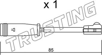 Trusting SU.314 - Contact d'avertissement, usure des plaquettes de frein cwaw.fr