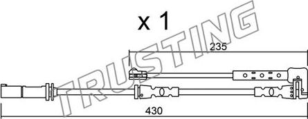 Trusting SU.311 - Contact d'avertissement, usure des plaquettes de frein cwaw.fr